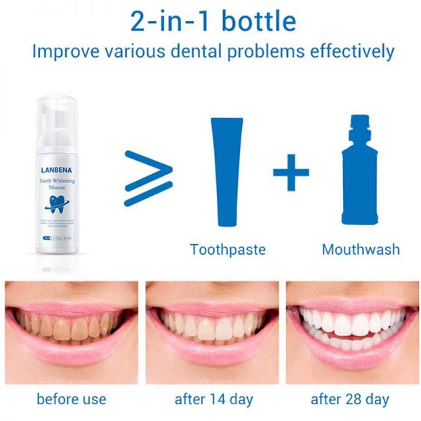 Lanbena Teeth Whitening Mousse Oral Hygiene Cleaning